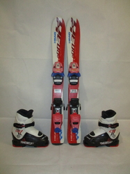 Dětské lyže HEAD XENON TEAM 77cm + Lyžáky 17,5cm, VÝBORNÝ STAV