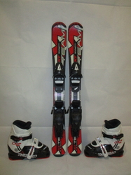 Dětské lyže TECNO PRO XT TEAM 80cm + Lyžáky 19,5cm, SUPER STAV