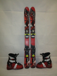 Dětské lyže HEAD XENON TEAM 97cm + Lyžáky 20cm, VÝBORNÝ STAV