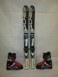 Dětské lyže FISCHER RACE 100cm + Lyžáky 20,5cm, VÝBORNÝ STAV