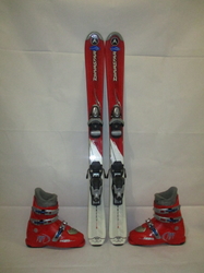 Dětské lyže DYNASTAR CROSS 100cm + Lyžáky 21cm, VÝBORNÝ STAV