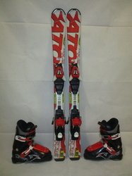 Dětské lyže ATOMIC REDSTER 100cm + Lyžáky 21,5cm, SUPER STAV