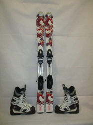 Juniorské lyže HEAD HELLO KITTY 117cm + Lyžáky 23cm, VÝBORNÝ STAV