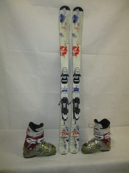 Juniorské lyže ROSSIGNOL BANDIT 130cm + Lyžáky 24,5cm, VÝBORNÝ STAV