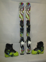 Dětské lyže DYNAMIC LITTLE KING 90cm + Lyžáky 19,5cm, SUPER STAV