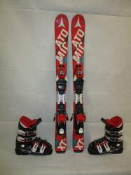 Dětské lyže ATOMIC REDSTER XT 90cm + Lyžáky 19,5cm, SUPER STAV