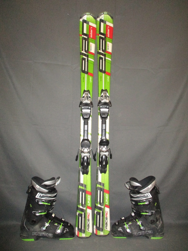 Juniorské lyže ELAN RC RACE 140cm + Lyžáky 26,5cm, VÝBORNÝ STAV