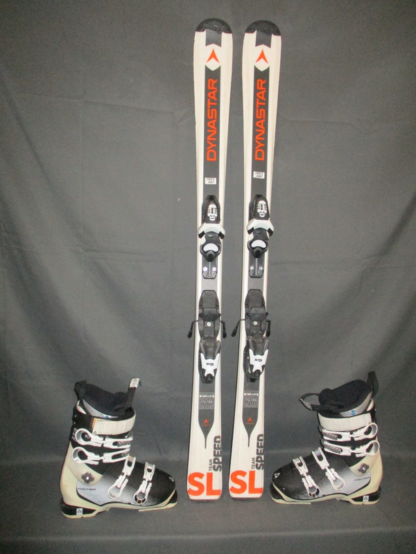Juniorské lyže DYNASTAR TEAM SPEED SL 130cm + Lyžáky 25,5cm, SUPER STAV