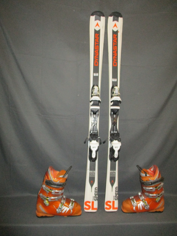 Juniorské lyže DYNASTAR TEAM SPEED SL 140cm + Lyžáky 26cm, SUPER STAV