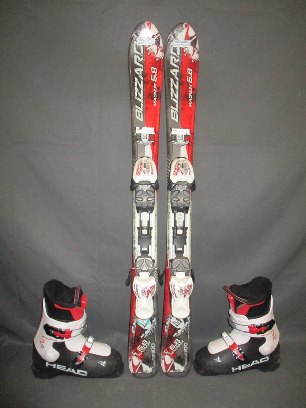 Dětské lyže BLIZZARD MAGNUM 6.8 100cm + Lyžáky 21,5cm, VÝBORNÝ STAV