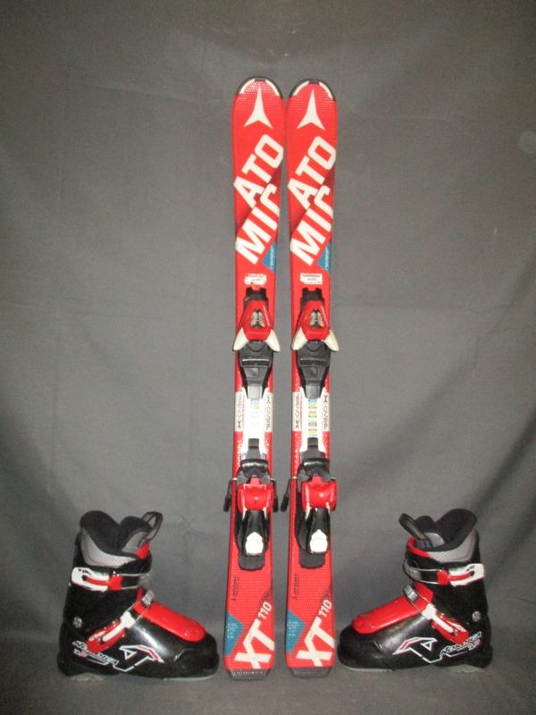 Dětské lyže ATOMIC REDSTER XT 110cm + Lyžáky 22,5cm, SUPER STAV
