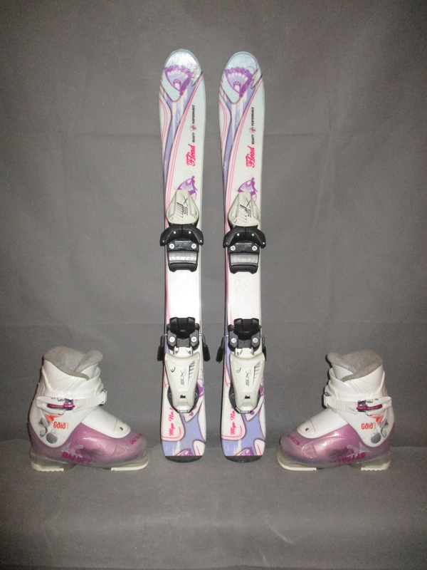Dětské carvingové lyže HEAD MYA 77cm+BOTY 17,5cm, SUPER STAV