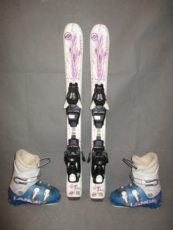 Dětské lyže DYNAMIC LIGHT ELVE 80cm + Lyžáky 18,5cm, SUPER STAV