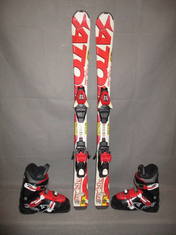 Dětské lyže ATOMIC REDSTER 110cm + Lyžáky 23,5cm, SUPER STAV