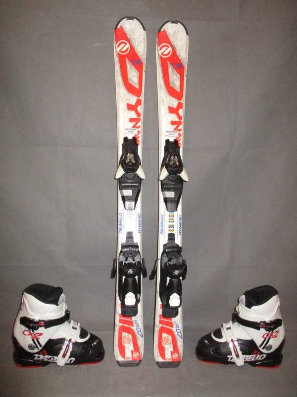 Dětské lyže DYNAMIC VR 07 100cm + Lyžáky 21,5cm, SUPER STAV