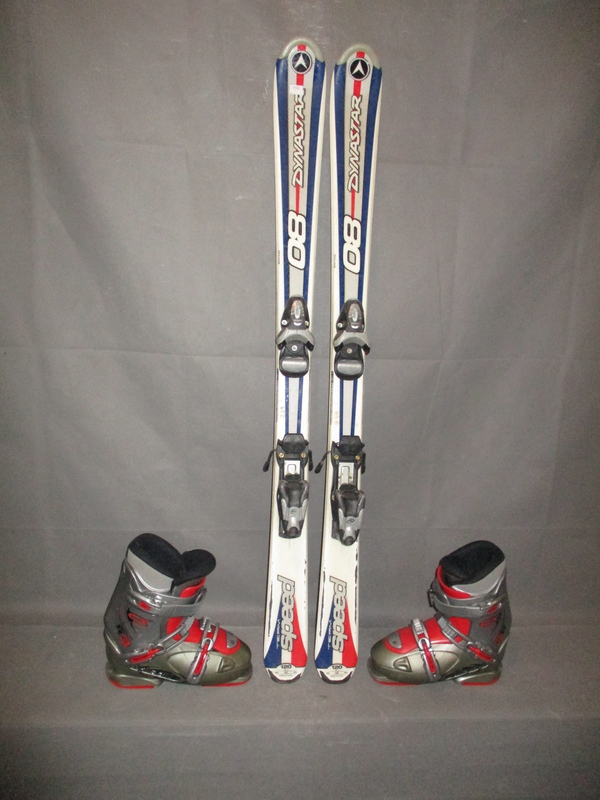 Juniorské lyže DYNASTAR TEAM SPEED 120cm + Lyžáky 23,5cm, VÝBORNÝ STAV