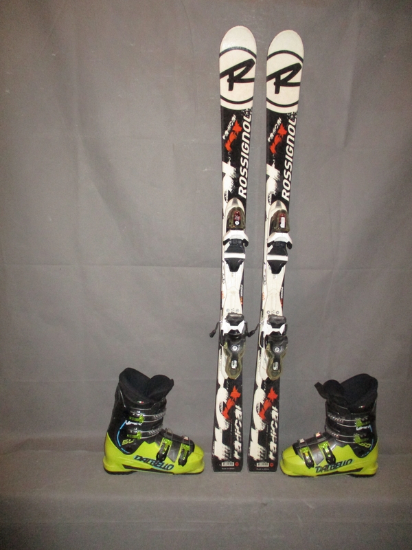 Juniorské lyže ROSSIGNOL RADICAL 130cm + Lyžáky 25,5cm, SUPER STAV