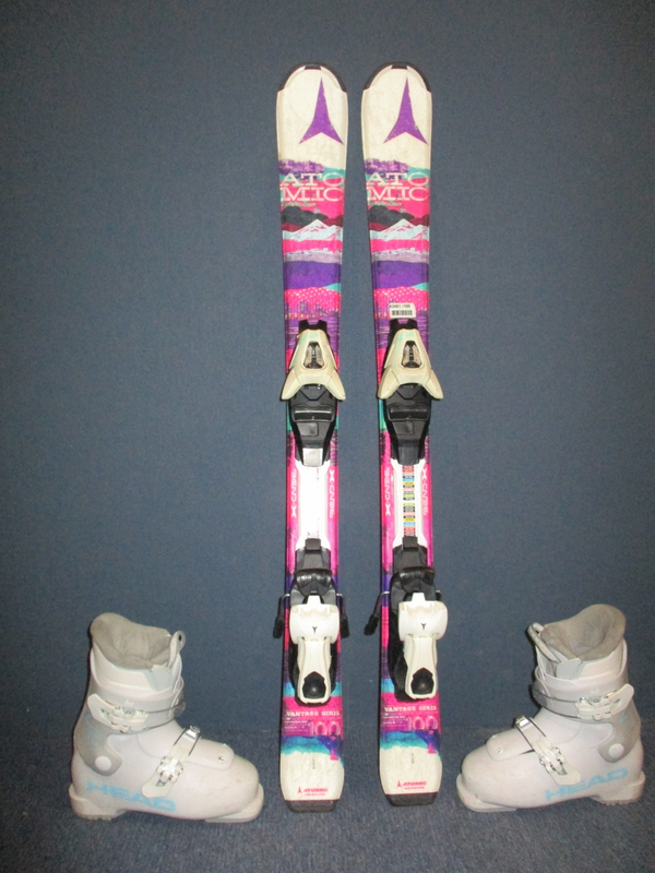 Juniorské lyže TECNO TEAM  140cm + Lyžáky 26,5cm, SUPER STAV   