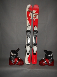 Dětské lyže HEAD DIDIER CUCHE 97cm + Lyžáky 19,5cm, SUPER STAV