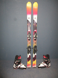 SALOMON LUX 150cm + Lyžáky 27,5cm  