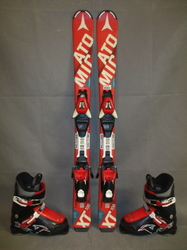 Dětské lyže ATOMIC REDSTER XT 100cm + Lyžáky 21,5cm, SUPER STAV