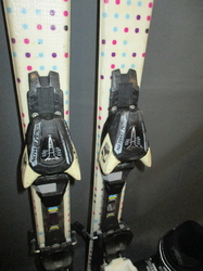 Juniorské lyže SALOMON CANDY 120cm + Lyžáky 24,5cm, VÝBORNÝ STAV