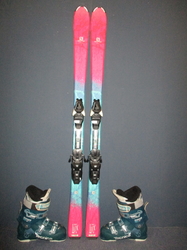 Juniorské lyže SALOMON THE LUX 150cm + Lyžáky 26,5cm, SUPER STAV