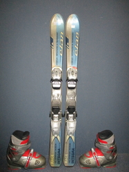 Dětské lyže ELAN RACE 100cm + Lyžáky 21,5cm, VÝBORNÝ STAV