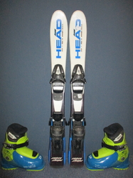 Dětské lyže HEAD SUPERSHAPE 77cm + Lyžáky 17,5cm, SUPER STAV