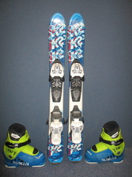 Dětské lyže K2 INDY 76cm + Lyžáky 17,5cm, VÝBORNÝ STAV