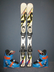 Dětské lyže SALOMON 24 HRS 100cm + Lyžáky 21,5cm, VÝBORNÝ STAV
