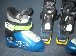 SALOMON XRACE 80cm + Lyžáky 18,5cm  