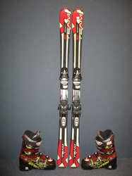 Juniorské lyže TECNO PRO XT TEAM 140cm + Lyžáky 27cm, VÝBORNÝ STAV