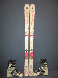Juniorské lyže DYNASTAR STARLETT 140cm + Lyžáky 27,5cm, VÝBORNÝ STAV