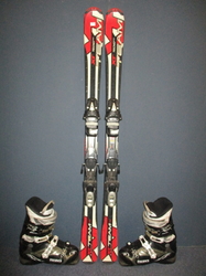 Juniorské lyže TECNO PRO XT TEAM 130cm + Lyžáky 26cm, VÝBORNÝ STAV