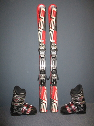 Juniorské lyže ELAN FORMULA 120cm + Lyžáky 24,5cm, VÝBORNÝ STAV
