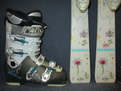 ROSSIGNOL DIVA 130cm + Lyžáky 25,5cm