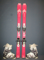 SALOMON QST LUX Jr 130cm + Lyžáky 24,5cm