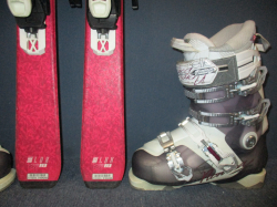SALOMON QST LUX Jr 130cm + Lyžáky 24,5cm