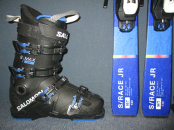 SALOMON S/RACE MT 130cm + Lyžáky 26,5cm