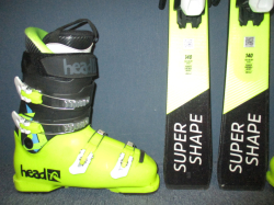 HEAD SUPERSHAPE JRS 140cm + Lyžáky 27,5cm