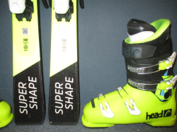 HEAD SUPERSHAPE JRS 140cm + Lyžáky 27,5cm