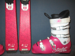 SALOMON QST LUX Jr 140cm + Lyžáky 26,5cm