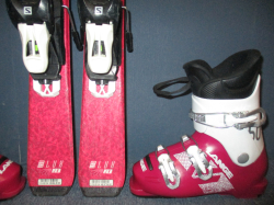 SALOMON QST LUX 110cm + Lyžáky 22,5cm
