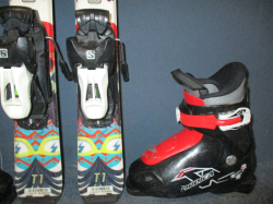 SALOMON TEAM 1 Jr 90cm + Lyžáky 18,5cm