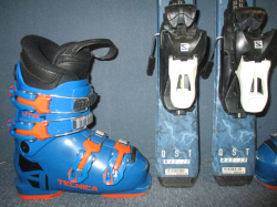 SALOMON QST MAX Jr 90cm + Lyžáky 19cm