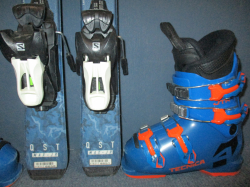 SALOMON QST MAX Jr 90cm + Lyžáky 19cm