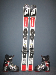 Dětské lyže NORDICA TEAM RACE 100cm + Lyžáky 20,5cm, TOP STAV