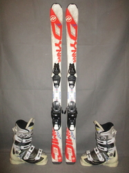 Juniorské lyže DYNAMIC VR 07 130cm + Lyžáky 25,5cm, VÝBORNÝ STAV