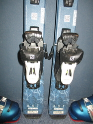 Dětské lyže SALOMON QST MAX 100cm + Lyžáky 20,5cm, SUPER STAV